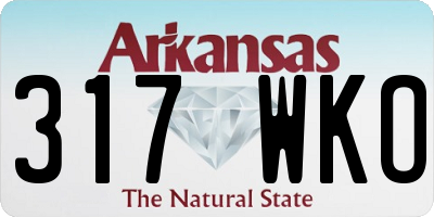 AR license plate 317WKO