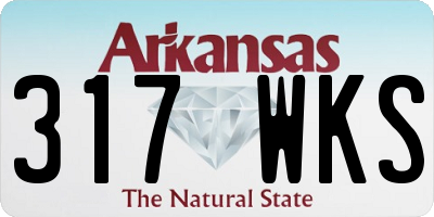 AR license plate 317WKS