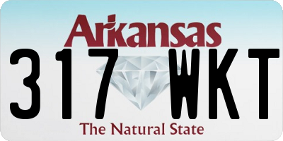 AR license plate 317WKT