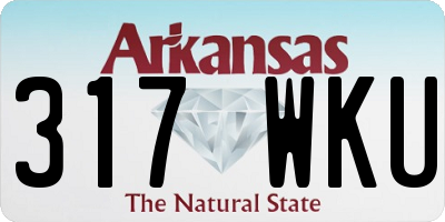 AR license plate 317WKU