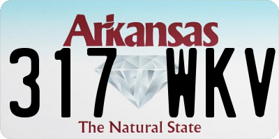AR license plate 317WKV
