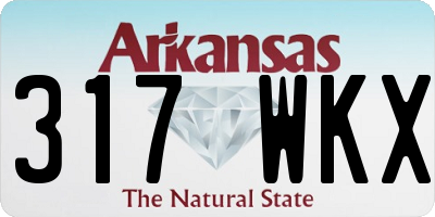 AR license plate 317WKX