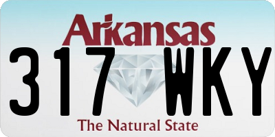 AR license plate 317WKY