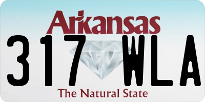 AR license plate 317WLA