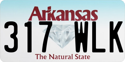 AR license plate 317WLK