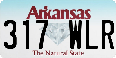 AR license plate 317WLR