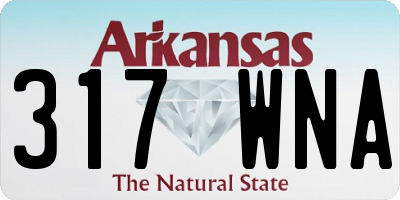 AR license plate 317WNA