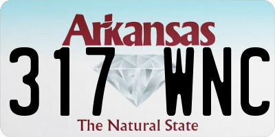 AR license plate 317WNC