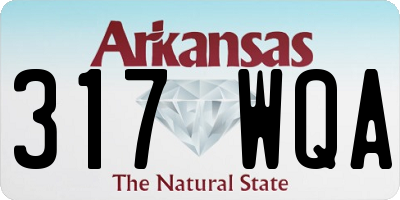 AR license plate 317WQA