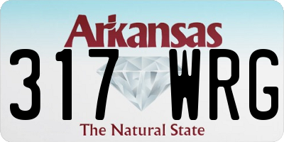 AR license plate 317WRG