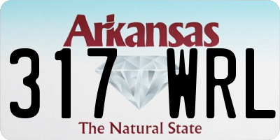 AR license plate 317WRL