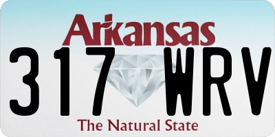 AR license plate 317WRV