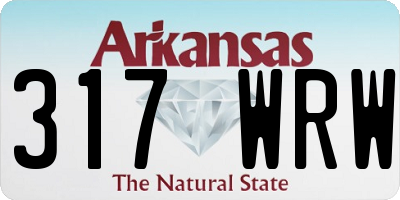 AR license plate 317WRW