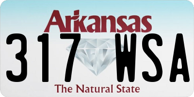 AR license plate 317WSA