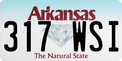 AR license plate 317WSI