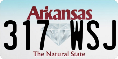 AR license plate 317WSJ