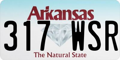 AR license plate 317WSR