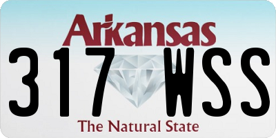 AR license plate 317WSS
