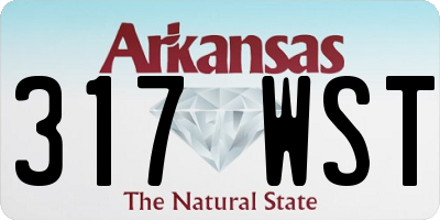 AR license plate 317WST