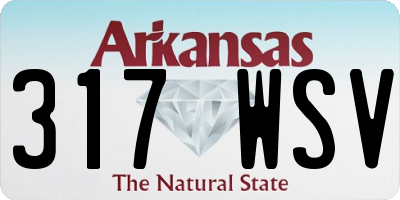 AR license plate 317WSV
