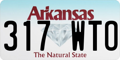 AR license plate 317WTO