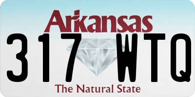 AR license plate 317WTQ