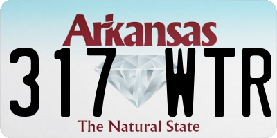 AR license plate 317WTR