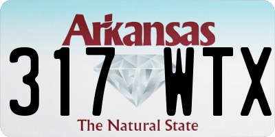 AR license plate 317WTX