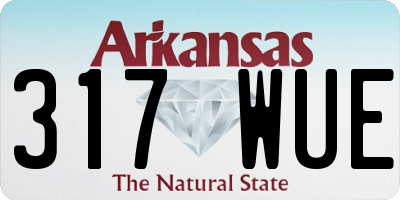 AR license plate 317WUE