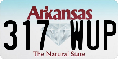 AR license plate 317WUP
