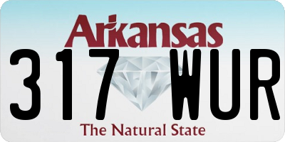 AR license plate 317WUR