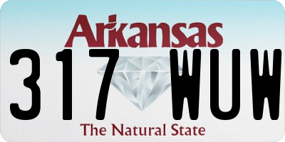 AR license plate 317WUW
