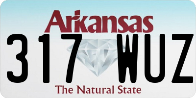AR license plate 317WUZ