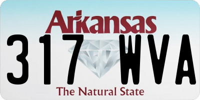 AR license plate 317WVA