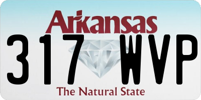 AR license plate 317WVP