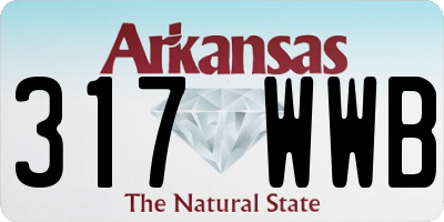 AR license plate 317WWB