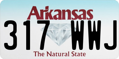 AR license plate 317WWJ