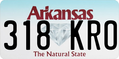 AR license plate 318KRO