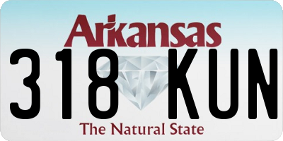 AR license plate 318KUN