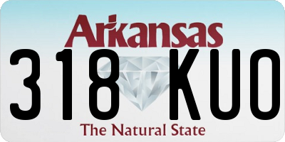 AR license plate 318KUO