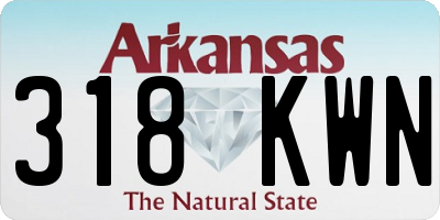 AR license plate 318KWN