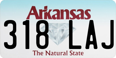 AR license plate 318LAJ