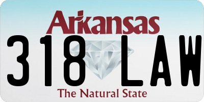AR license plate 318LAW