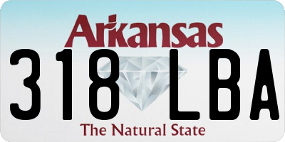 AR license plate 318LBA
