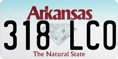 AR license plate 318LCO