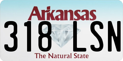 AR license plate 318LSN