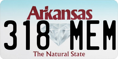 AR license plate 318MEM