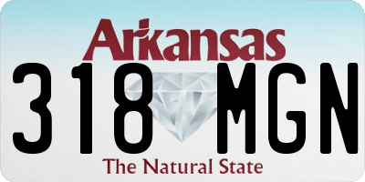 AR license plate 318MGN