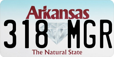 AR license plate 318MGR