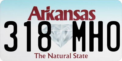 AR license plate 318MHO
